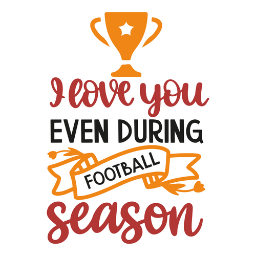 I Love You Even During Football Season-01 (2) Poster Canvas Movie Film Print A0