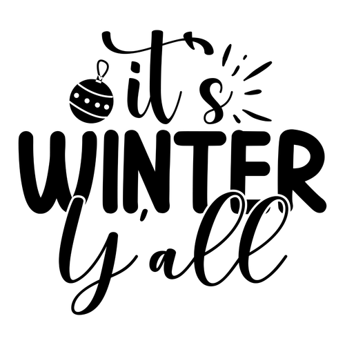 It's Winter Y'all-01 Poster Canvas Movie Film Print A0 A1 A2 A3 A4 A5 A6 Art Wal