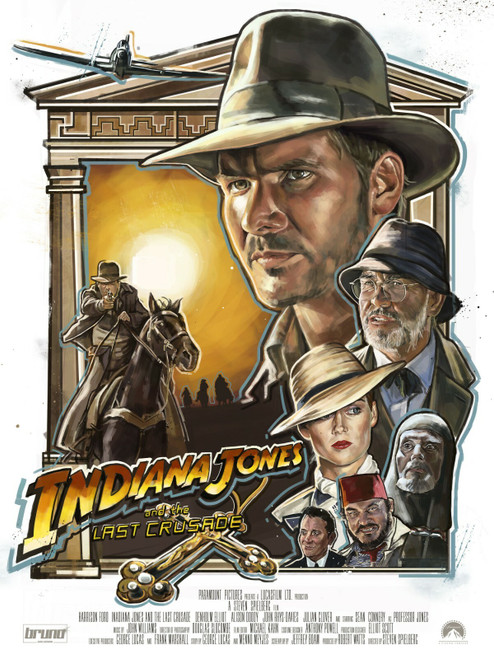 Indiana Jones - Poster (A0-A4) Film Movie Picture Wall Decor Actor