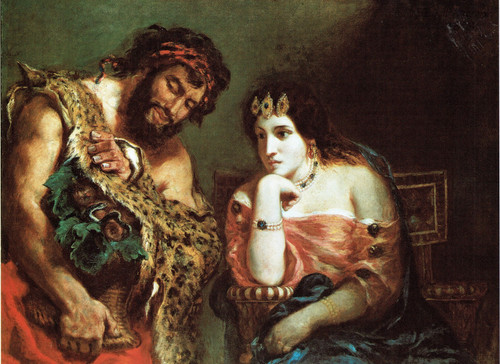 Delacroix- Cleoatra and the Peasant- 1838 Art Gallery Poster Canvas Print Wall D
