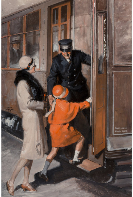 Frank Bensing Catching the Train 1928 Poster Canvas Movie Film Print A0 A1 A2 A3