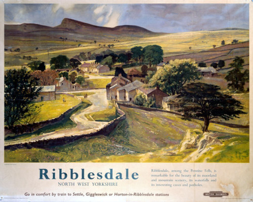 ribblesdale-north-west-yorkshire Poster Canvas Movie Film Print A0 A1 A2 A3 A4 A