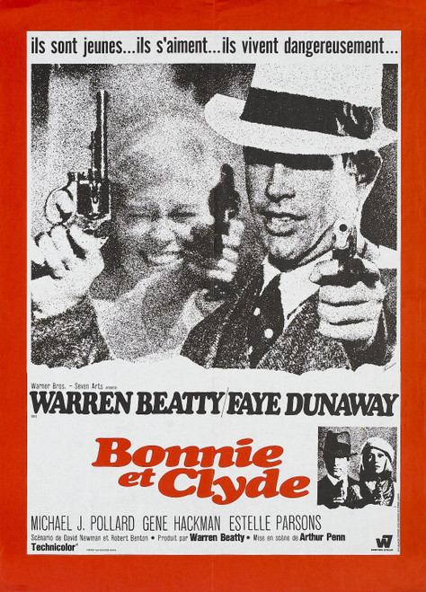 Bonnie and Clyde (1967)_6 Movie Film Poster Canvas iconic design