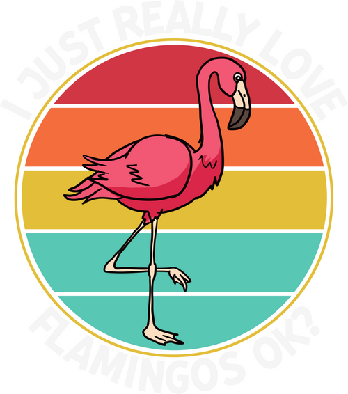 A220318-08-I-Just-Really-Love-Flamingos-Ok (2) Poster Canvas Movie Film Print A0