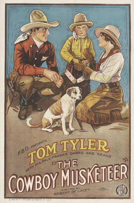 The Cowboy Musketeer (1925)_0 Poster Canvas Movie Film Print A0 A1 A2 A3 A4 A5 A