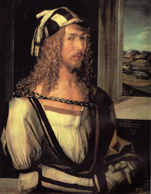 Durer- Self-Portrait at 26- 1498 Poster Canvas Movie Film Print A0 A1 A2 A3 A4 A