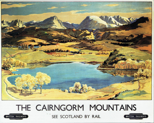 Scotland Railway vintage poster (71) Cairngorm Poster Canvas Movie Film Print A0
