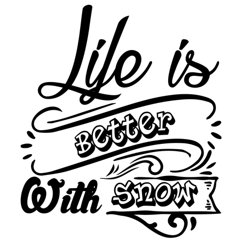 Life Is Better With Snow-01 Poster Canvas Movie Film Print A0 A1 A2 A3 A4 A5 A6