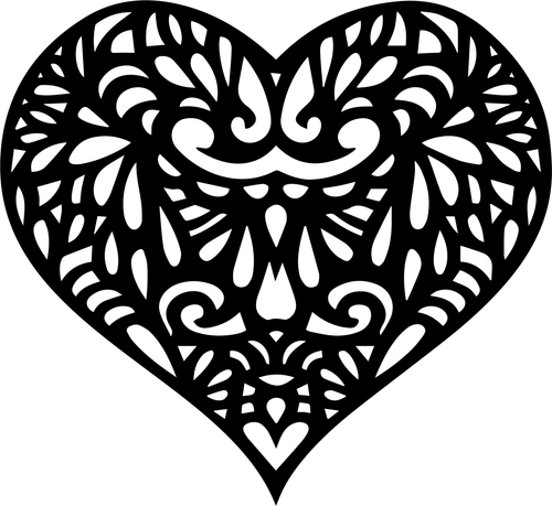 Heart ornament1 Poster Canvas Movie Film Print A0 A1 A2 A3 A4 A5 A6 Art Wall Dec