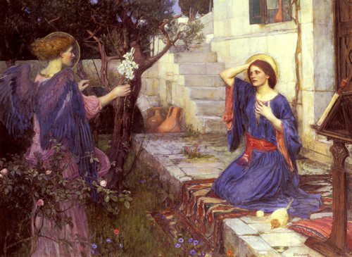 John_William_Waterhouse_-_The_Annunciation Poster Canvas Movie Film Print A0 A1