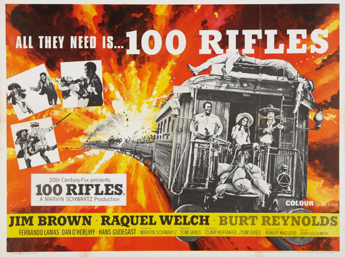 100 Rifles (1969)_6 Movie Film Poster Canvas iconic design
