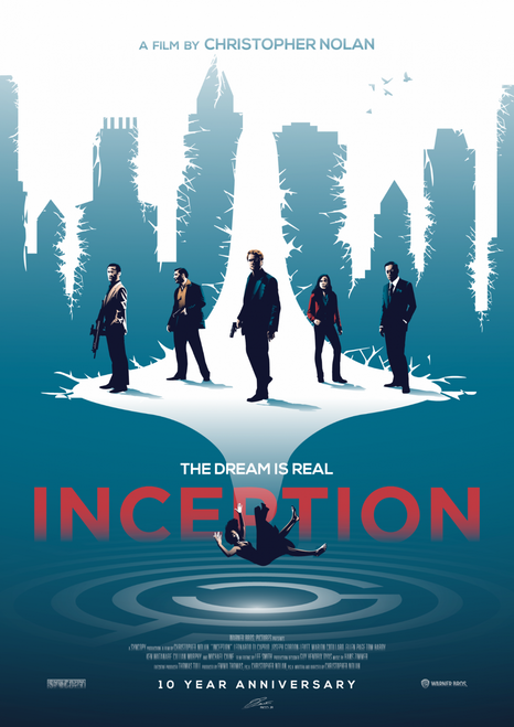 inception 6 Poster Canvas Movie Film Print A0 A1 A2 A3 A4 A5 A6 Art Wall Decorat