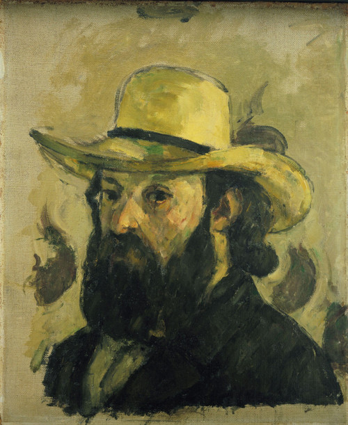 Paul Cézanne - Self-Portrait in a Straw Hat Poster Canvas Movie Film Print A0 A1