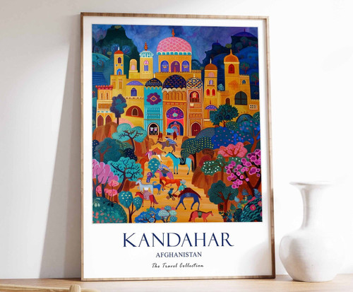 9_Kandahar Print, Kandahar Travel Poster, Afghanistan Poster, Islamic Decor, Mid
