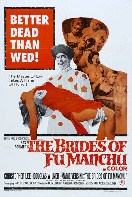 Brides Of Fu Manchu 01 Poster Canvas Movie Film Print A0 A1 A2 A3 A4 A5 A6 Art W