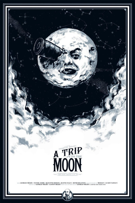 a trip to the moon 5 Poster Canvas Movie Film Print A0 A1 A2 A3 A4 A5 A6 Art Wal