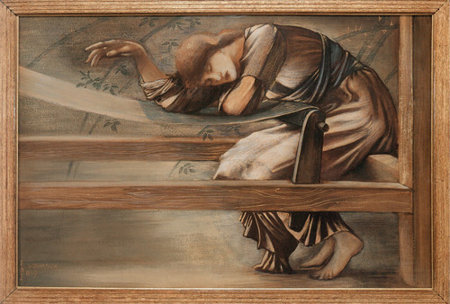 Burne_Jones_Study_for_the_Garden_Court Poster Canvas Movie Film Print A0 A1 A2 A