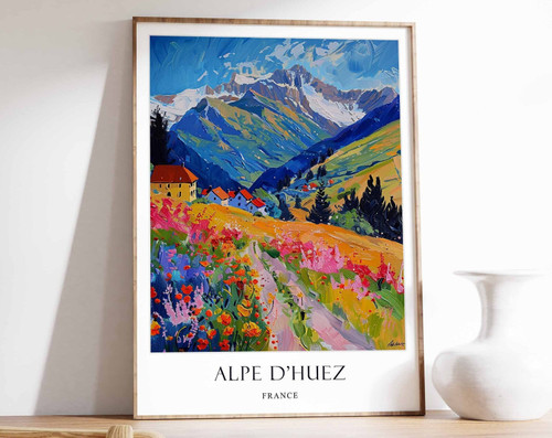 3_Alpe D'Huez Poster, France Poster, Alps poster, French Alps Poster, Alpe D'Hue
