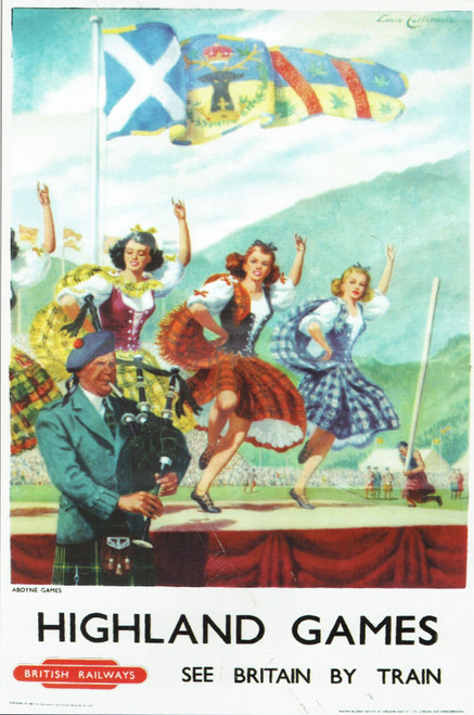 Scotland Railway vintage poster (64) Highland Poster Canvas Movie Film Print A0