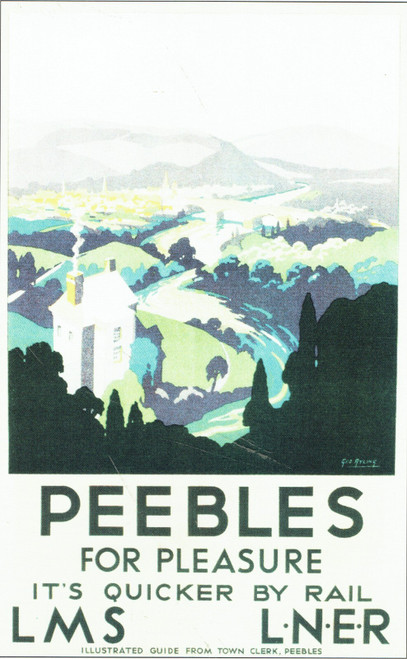 Scotland Railway vintage poster (13) Peebles Poster Canvas Movie Film Print A0 A
