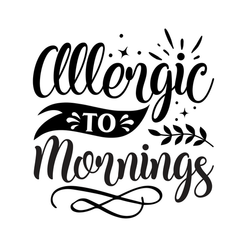 Allergic to mornings-01 (4) Poster Canvas Movie Film Print A0 A1 A2 A3 A4 A5 A6