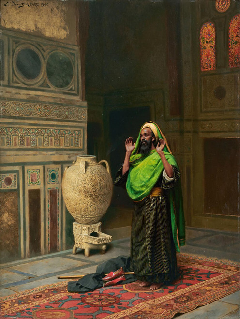 Ludwig Deutsch - The Morning Prayer (1906) Poster Canvas Print Art Painting Deco