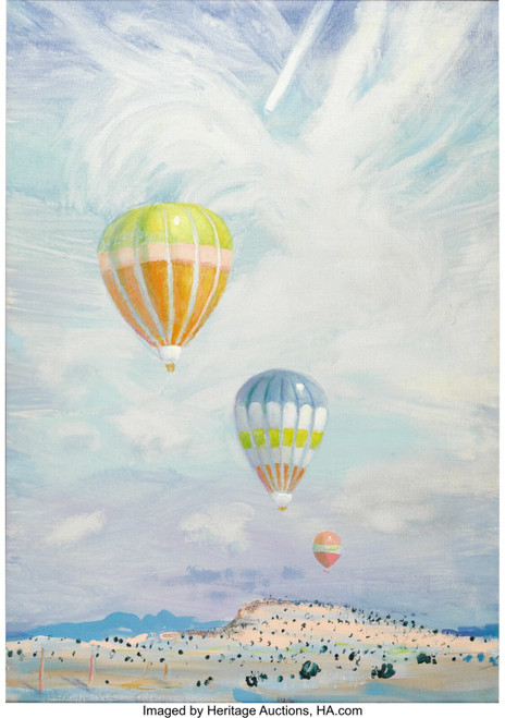LLOYD GOFF (1908-1982). Over the Desert (Triptych).B Art Gallery Poster Canvas P