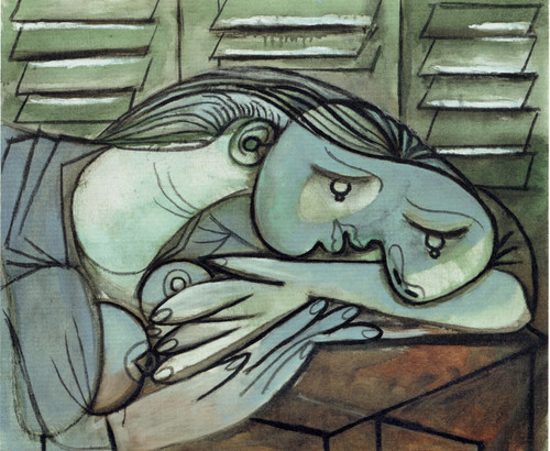 Pablo Picasso - Sleeping woman with shutters 1936 Poster Canvas Movie Film Print