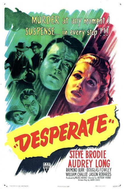 Desperate (1947)_1 Movie Film Poster Canvas iconic design