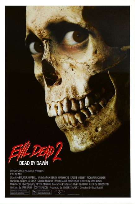 Evil Dead 2 01 Poster Canvas Movie Film Print A0 A1 A2 A3 A4 A5 A6 Art Wall Deco