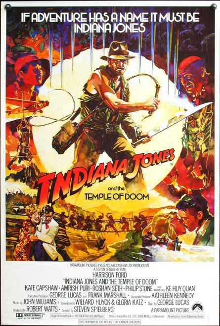 Indiana Jones Temple of doom 2 Poster Canvas Movie Film Print A0 A1 A2 A3 A4 A5