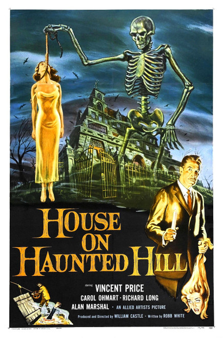 House on Haunted Hill (1959)_0 Movie Film Poster Canvas iconic design