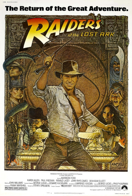 Raiders of the Lost Ark Indiana Jones Poster Canvas Movie Film Print A0 A1 A2 A3