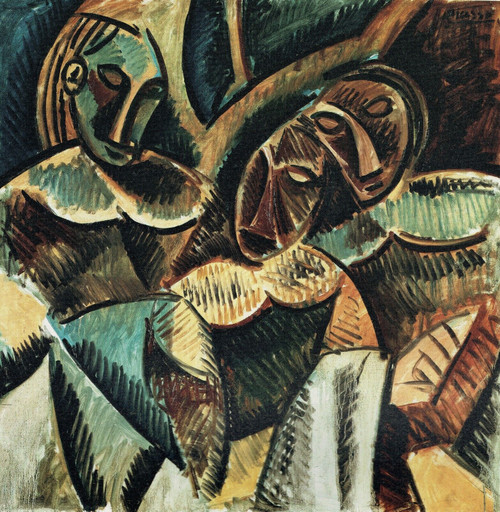 Pablo Picasso - Three figures beneath a tree 1907 Poster Canvas Movie Film Print