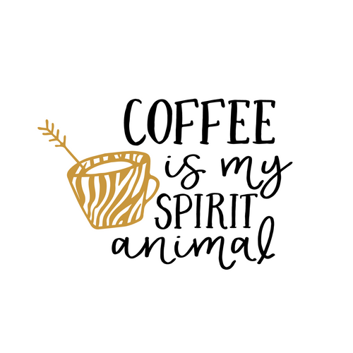 Coffee_is_my_Spirit_Animal_PNG (2) Poster Canvas Movie Film Print A0 A1 A2 A3 A4