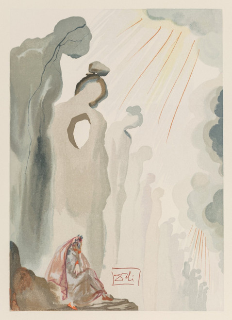 Salvador Dali (1904-1989). Purgatory Canto 13, from The Divine Comedy, circa 195