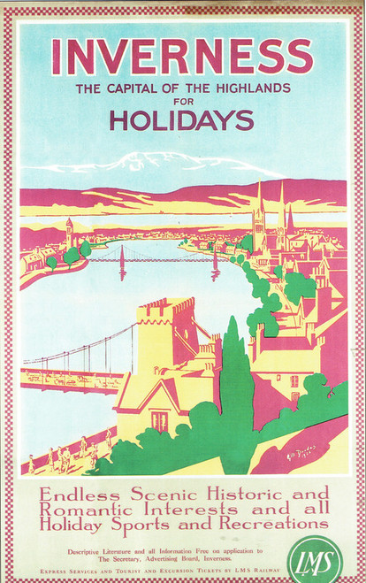 Scotland Railway vintage poster 84 Inverness 3