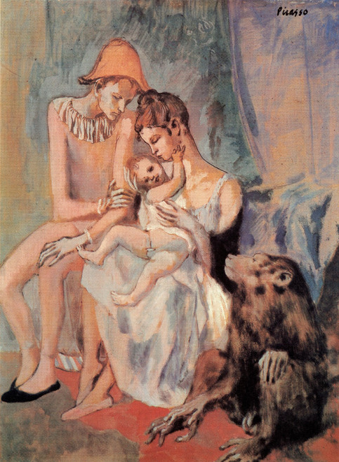 Pablo Picasso - Family of acrobats with Ape 1905 Poster Canvas Movie Film Print