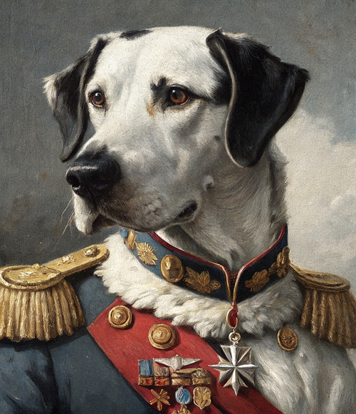 Commender Pet Portrait King Pet PortraitRegal Pet Portrait Custom Pet PortraitRo