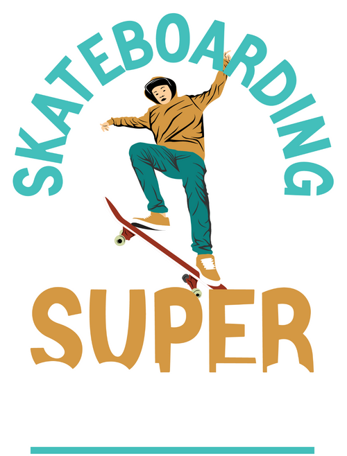 Skateboarding is My Super Power Poster Canvas Movie Film Print A0 A1 A2 A3 A4 A5