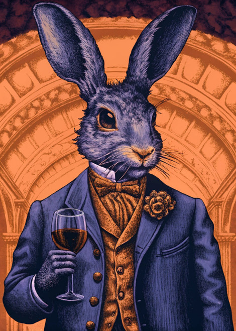 a-digital-painting-featuring-a-whimsical--anthropo (2) Poster Canvas Movie Film