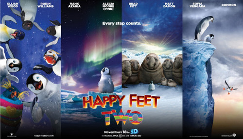 Happy Feet Two (2011)_5 Movie Film Poster Canvas iconic design