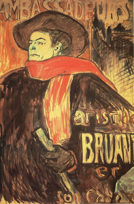 Henri de Toulouse-Lautrec- Ambassadeurs- Aristide Bruant- 1892 Poster Canvas Mov