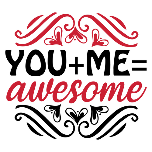 You+me= Awesome-01 Poster Canvas Movie Film Print A0 A1 A2 A3 A4 A5 A6 Art Wall
