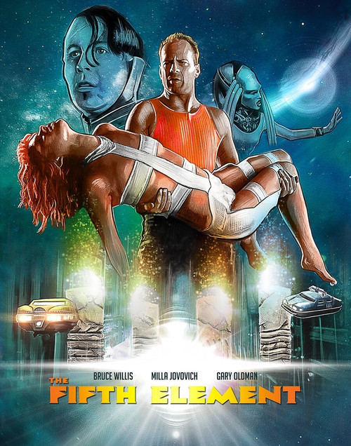 the fifth element 8 Poster Canvas Movie Film Print A0 A1 A2 A3 A4 A5 A6 Art Wall