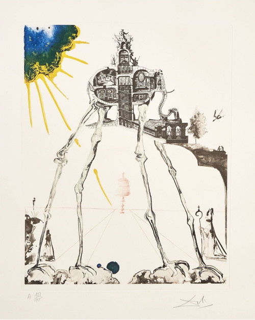 Space Elephant 1971 dali Poster Canvas Movie Film Print A0 A1 A2 A3 A4 A5 A6 Art