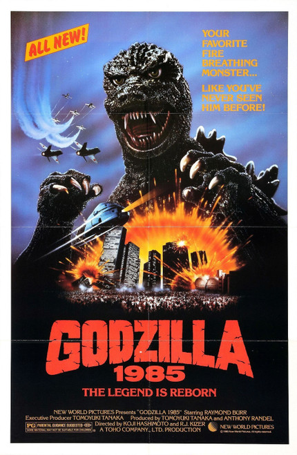 Godzilla_ 1985 (1985)_0 Movie Film Poster Canvas iconic design