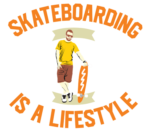Skateboarding is a Lifestyle Poster Canvas Movie Film Print A0 A1 A2 A3 A4 A5 A6