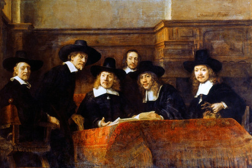 The Syndics of the Clothmaker's Guild (The Staalmeesters), Rembrandt van Rijn Po