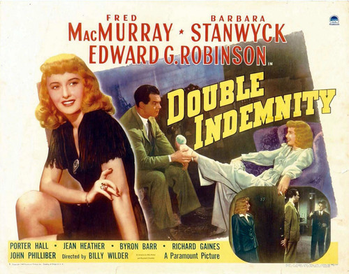 Double Indemnity (1944)_2 Movie Film Poster Canvas iconic design Double Indemnity (1944)_2 Movie Film Poster Canvas iconic design